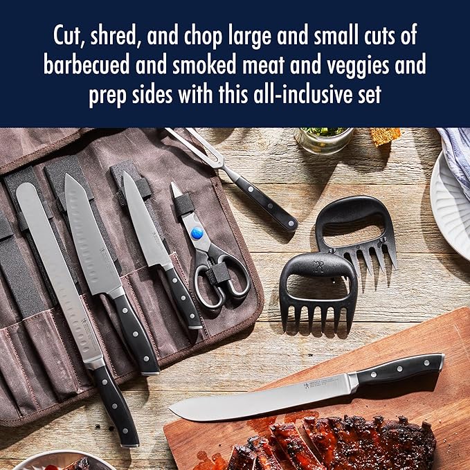 Henckels Forged Accent 9-pc Barbecue Carving Tool Set,Black