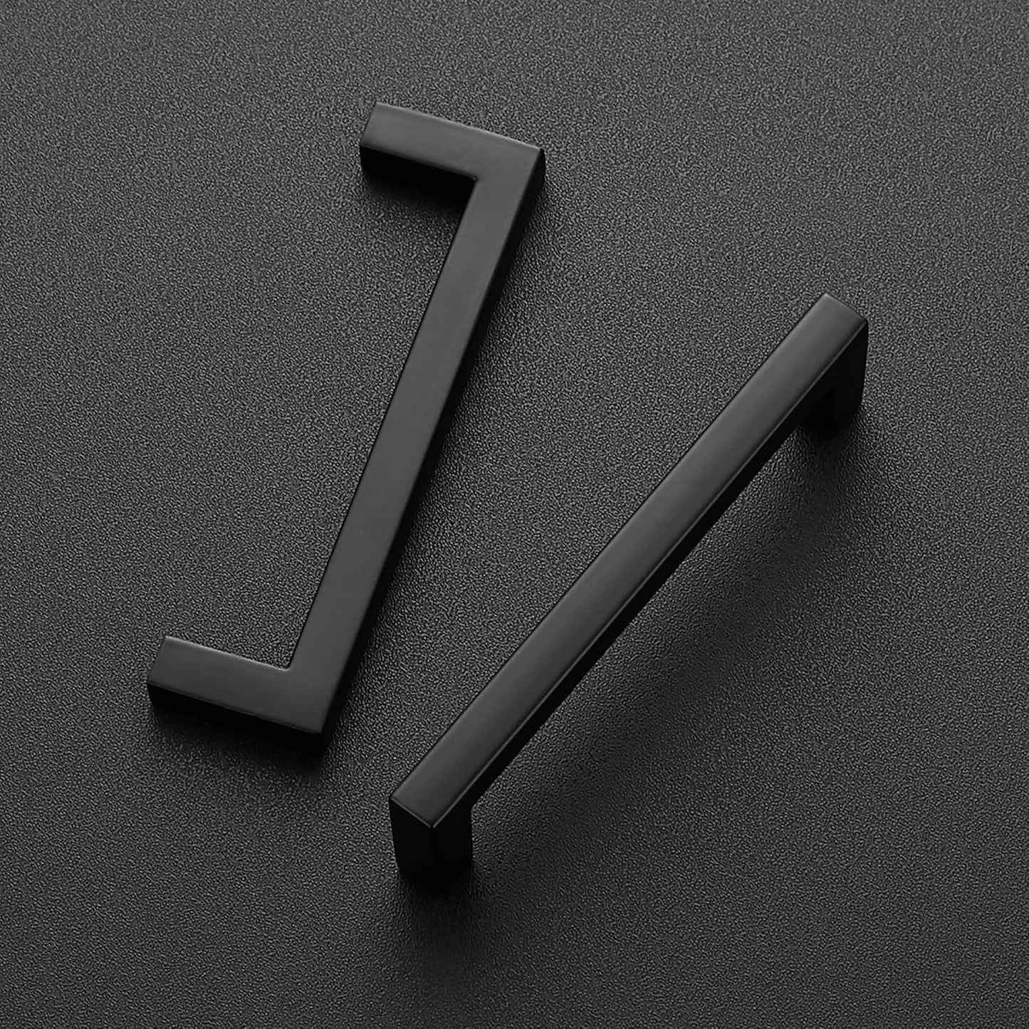 Ravinte 25 Pack Solid 3-3/4 Inch Center to Center Slim Square Bar Drawer Handles Cabinet Hardware - Matte Black Kitchen Pulls