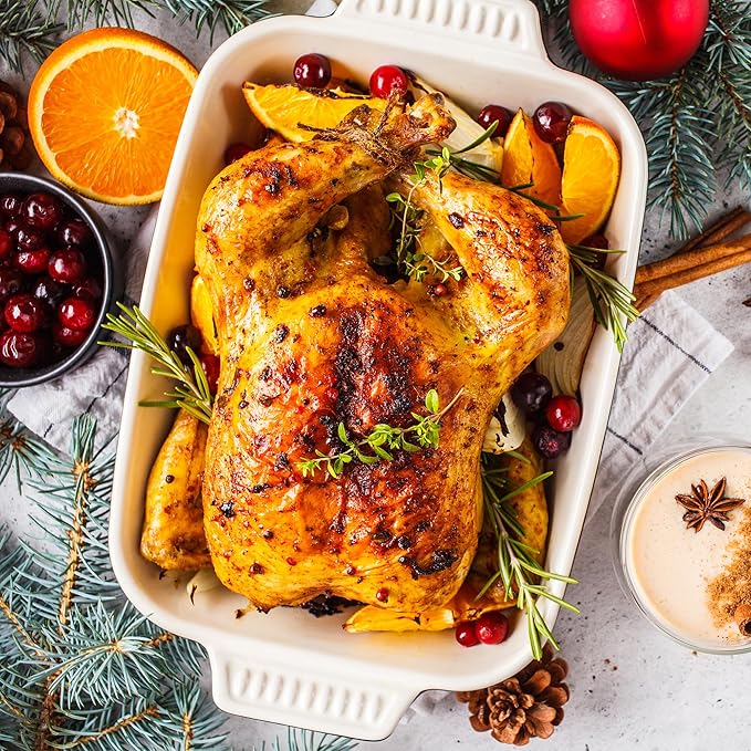 Sunvivi 26lb 22-Quart Roaster Oven, Electric Roaster Oven with Viewing Lid, Turkey Roaster with Unique Defrost/Warm Function, Large Roaster with Removable Pan & Rack, Stainless Steel, Black